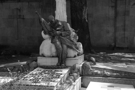 Monumento funerario en Pereiró en memoria de los soldados de la Guerra de Cuba muertos en Vigo. Fotografía Eduardo Galovart